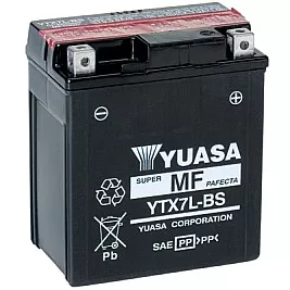 Акумулатор YUASA MF 6 Ah 100 A YTX7L-BS десен Акумулатор YUASA MF 6 Ah 100 A YTX7L-BS десен