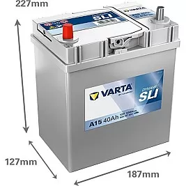 Акумулатор Varta Dynamic SLI ASIA 12V 40AH 330A A15 Л+ Акумулатор Varta Dynamic SLI ASIA 12V 40AH 330A A15 Л+